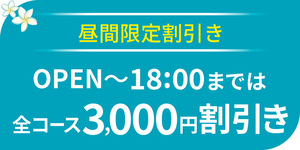 昼間限定割引き