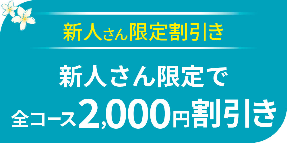 新人さん限定割引き